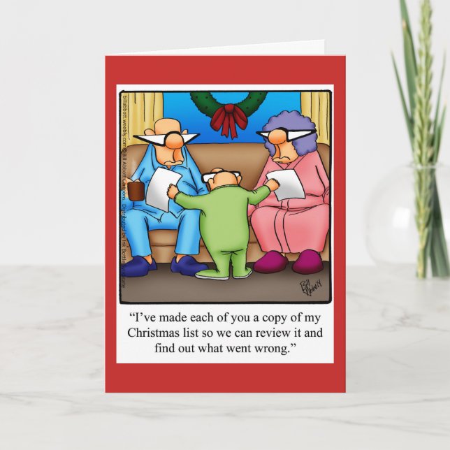 Funny Christmas Humour Greeting Card "Spectickles" (Front)