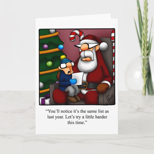 Funny Christmas Humour Greeting Card "Spectickles" (Front)