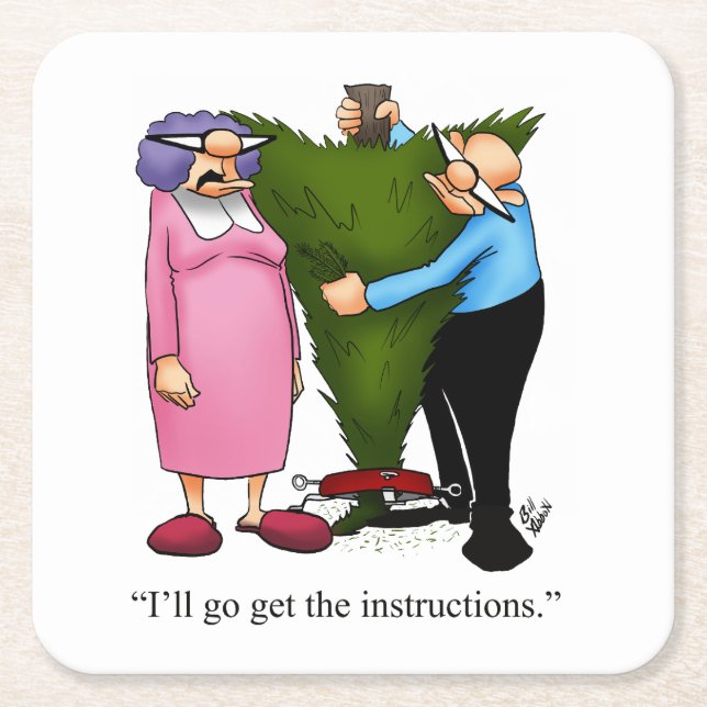 Funny Christmas Humour Holiday Coaster Gift (Front)