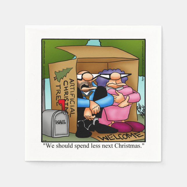 Funny Christmas Humour Napkins (Front)