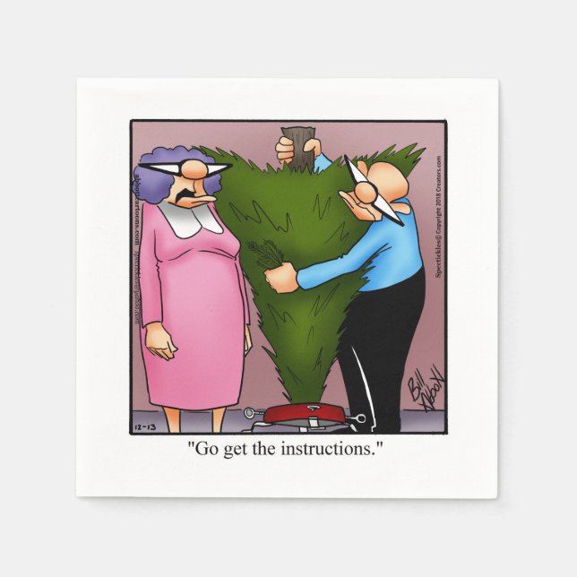 Funny Christmas Humour Napkins (Front)