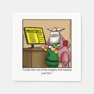 Funny Christmas Humour Napkins