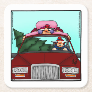 Funny Christmas Humour Paper Coasters