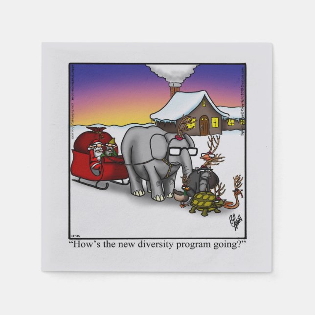 Funny Christmas Humour Party Napkins (Front)
