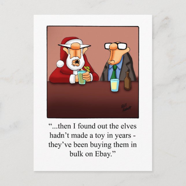 Funny Christmas Humour Postcard (Front)