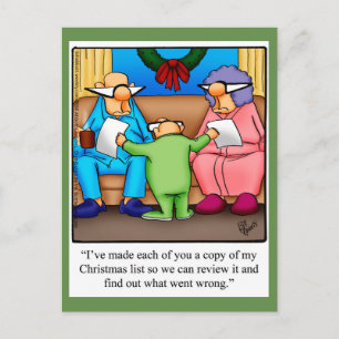 Funny Christmas Humour Postcard