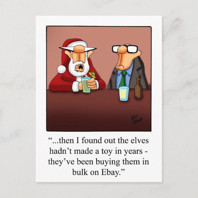 Funny Christmas Humour Postcard (Front)