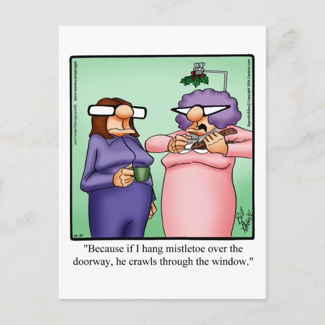 Funny Christmas Humour Postcard (Front)