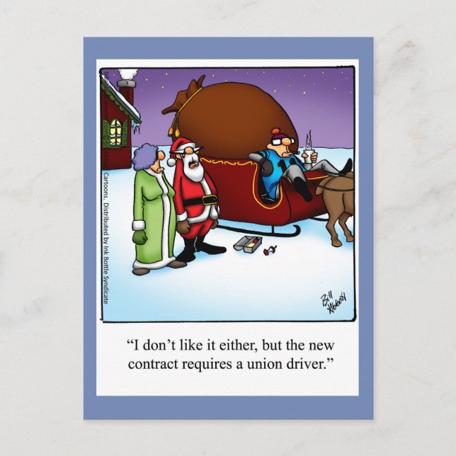 Funny Christmas Humour Postcard (Front)