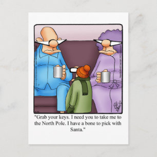 Funny Christmas Humour Postcard