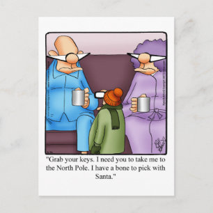 Funny Christmas Humour Postcard