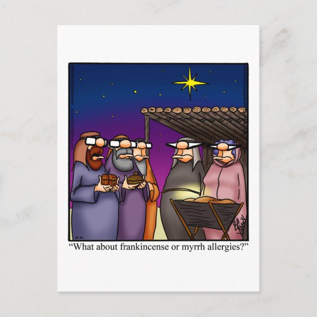 Funny Christmas Humour Postcard (Front)