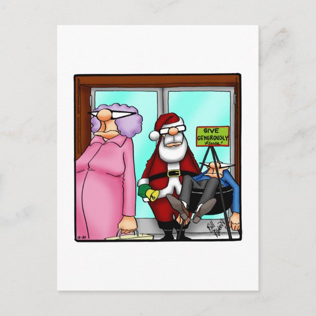 Funny Christmas Humour Postcard Spectickles (Front)
