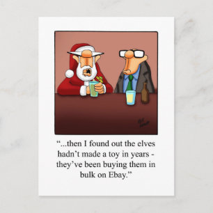 Funny Christmas Humour Postcard Spectickles