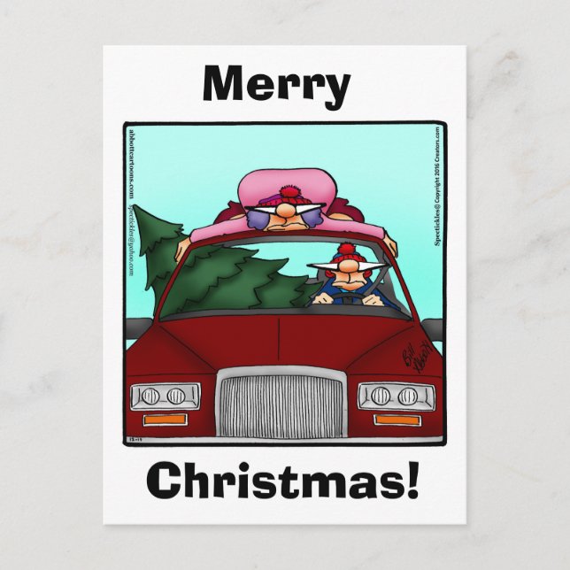 Funny Christmas Humour Postcard Spectickles (Front)