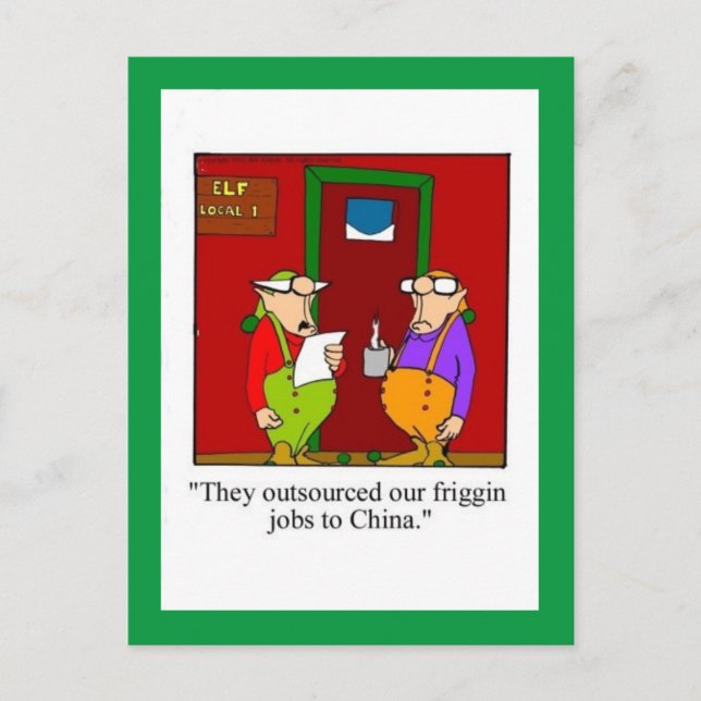 Funny Christmas Humour Postcard Spectickles (Front)