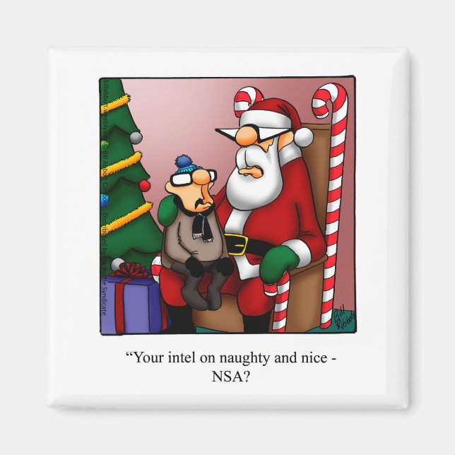 Funny Christmas Humour Refrigerator Magnet (Front)