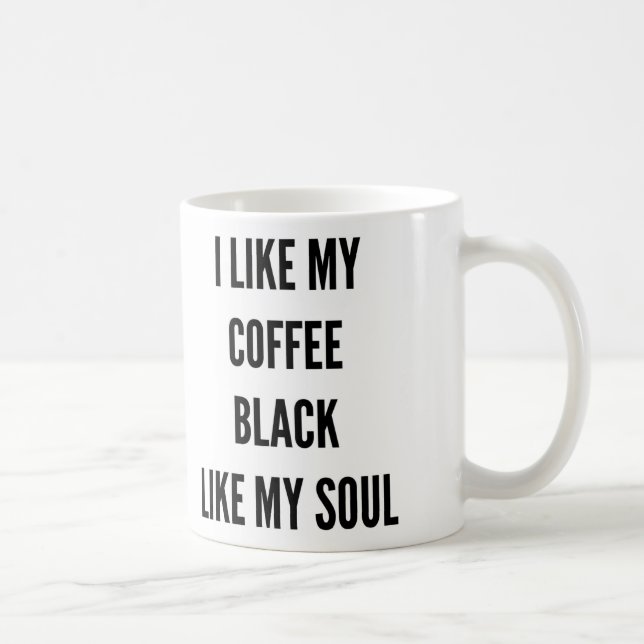 Funny Christmas I like my coffee black like my Mug (Right)