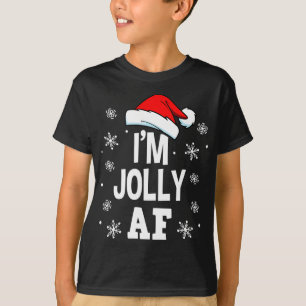 Funny Christmas I'm Jolly AF Fun Cute Santa T-Shirt