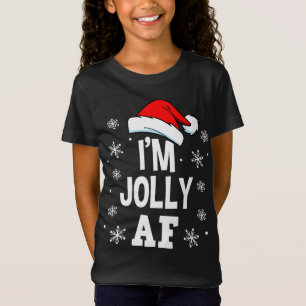 Funny Christmas I'm Jolly AF Fun Cute Santa T-Shirt