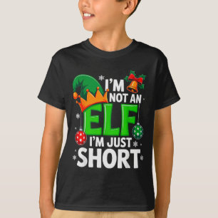 Funny Christmas Im Not An Elf Just Short Xmas Men T-Shirt
