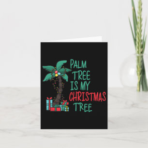 Funny Christmas In July Palm Tree Summer Christmas Card