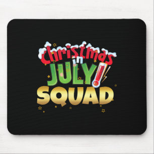 Funny Christmas In July Squad Shirt Summer Group S Mouse Mat