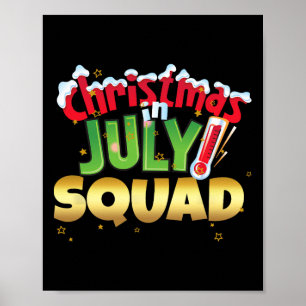 Funny Christmas In July Squad Shirt Summer Group S Poster