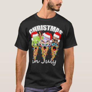 Funny Christmas in July Summer Icecream T-Shirt