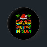 Funny Christmas In July Summer Sungles Beach Hawai 6 Cm Round Badge<br><div class="desc">Funny Christmas In July Summer Sungles Beach Hawaii Santa</div>