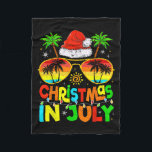 Funny Christmas In July Summer Sungles Beach Hawai Fleece Blanket<br><div class="desc">Funny Christmas In July Summer Sungles Beach Hawaii Santa</div>