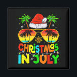 Funny Christmas In July Summer Sungles Beach Hawai Magnet<br><div class="desc">Funny Christmas In July Summer Sungles Beach Hawaii Santa</div>