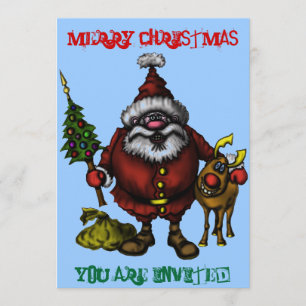 Funny Christmas invitation card