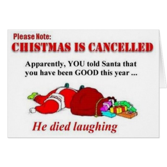 Funny Christmas is Cancelled Card | Zazzle