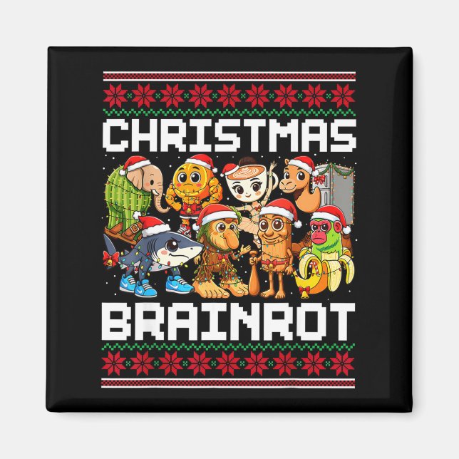 Funny Christmas Italian Brain Rot For Men Women Bo Magnet (Front)