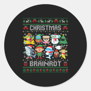 Funny Christmas Italian Brain Rot Italian Brainrot Classic Round Sticker
