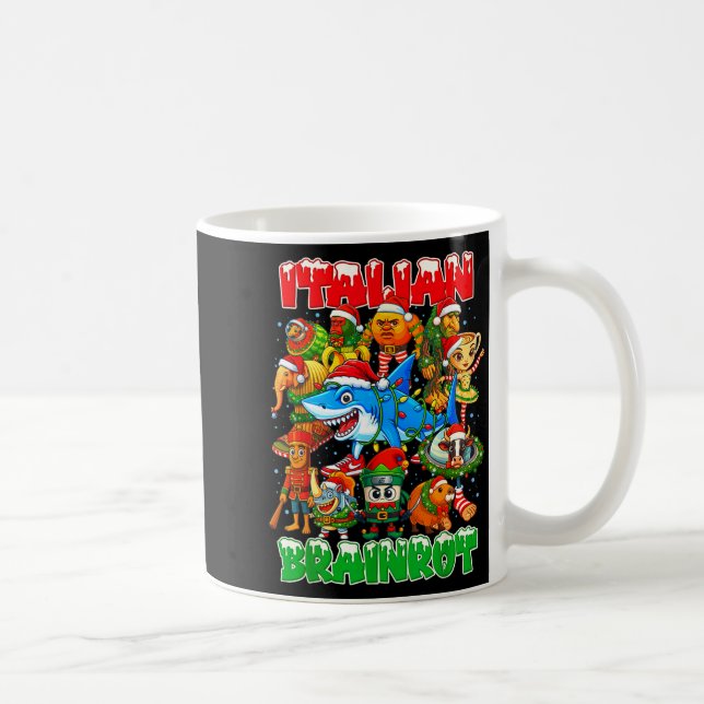Funny Christmas Italian Brain Rot Italian Brainrot Coffee Mug (Right)
