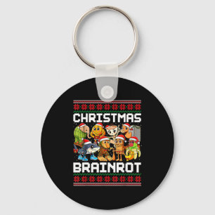 Funny Christmas Italian Brain Rot Italian Brainrot Key Ring