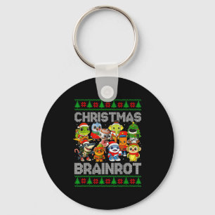 Funny Christmas Italian Brain Rot Italian Brainrot Key Ring