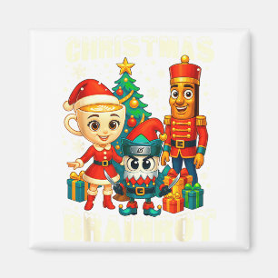 Funny Christmas Italian Brain Rot Italian Brainrot Magnet