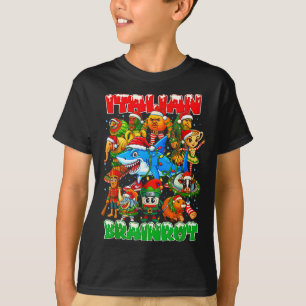 Funny Christmas Italian Brain Rot Italian Brainrot T-Shirt