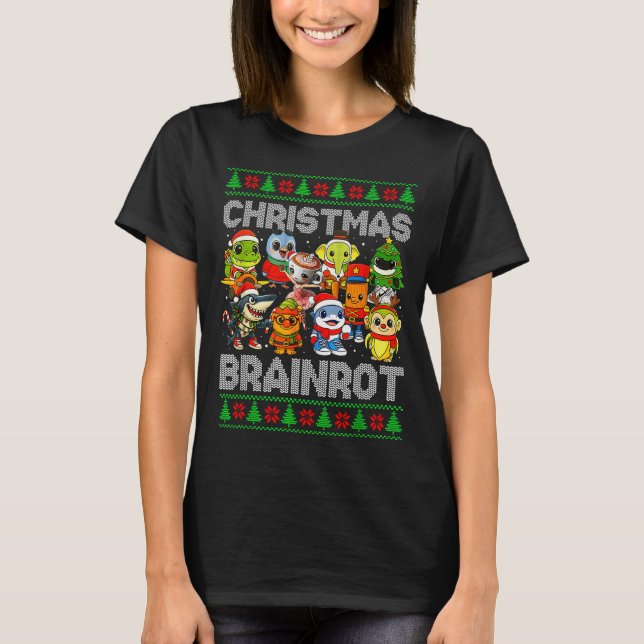 Funny Christmas Italian Brain Rot Italian Brainrot T-Shirt (Front)