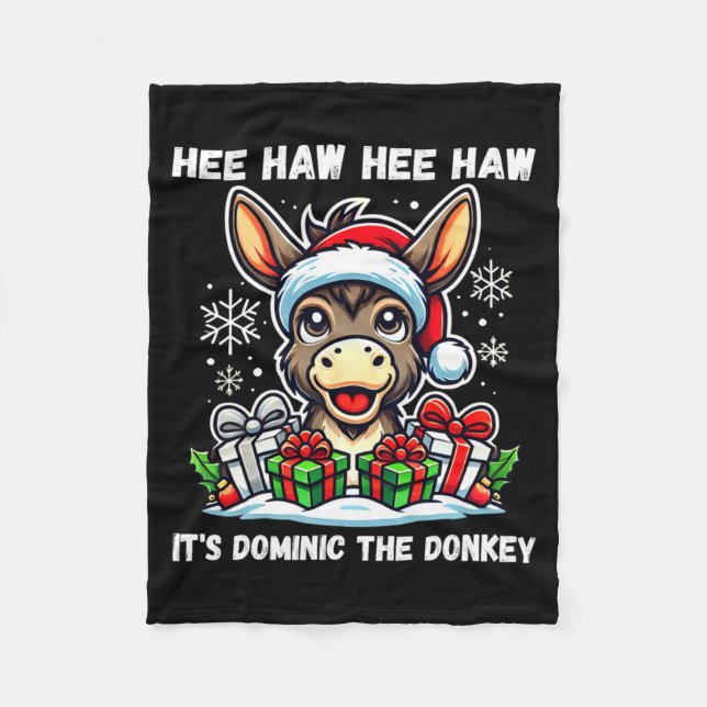 Funny Christmas Italian Christmas Dominic T  Fleece Blanket (Front)