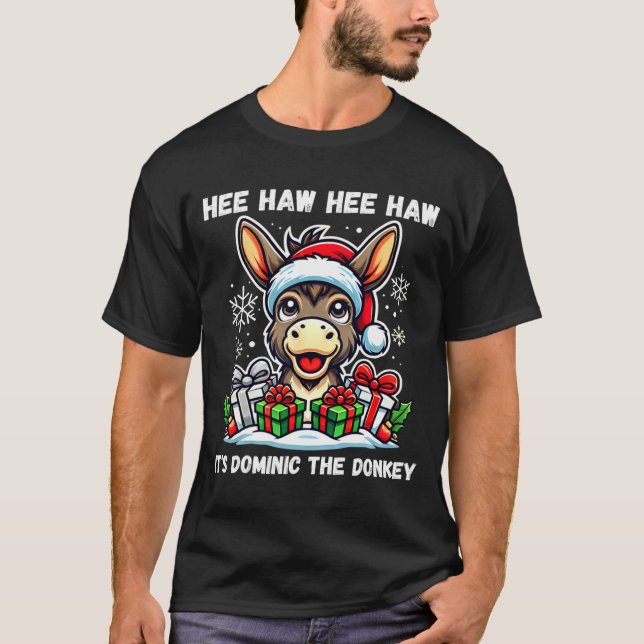 Funny Christmas Italian Christmas Dominic T  T-Shirt (Front)