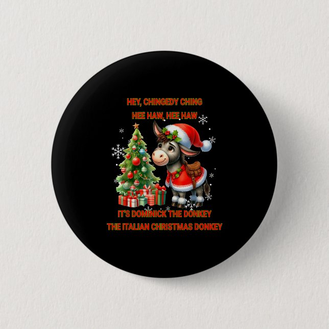 Funny Christmas Italian Christmas Dominick The  6 Cm Round Badge (Front)