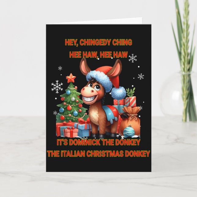 Funny Christmas Italian Christmas Dominick The  Card (Front)