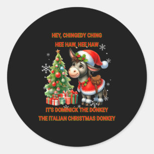 Funny Christmas Italian Christmas Dominick The Classic Round Sticker