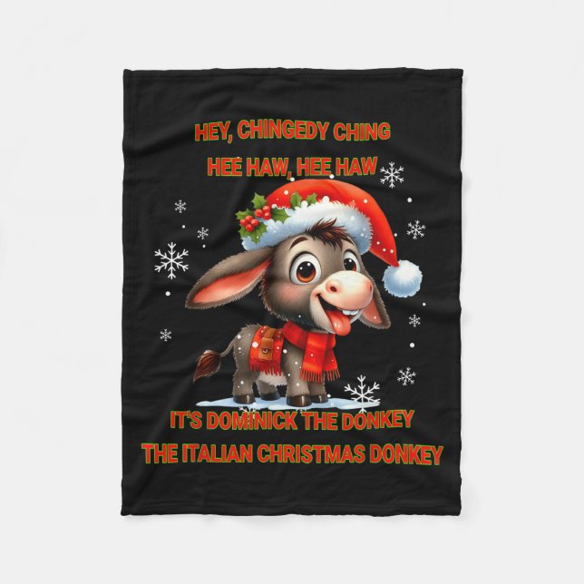 Funny Christmas Italian Christmas Dominick The  Fleece Blanket (Front)