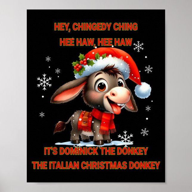 Funny Christmas Italian Christmas Dominick The  Poster (Front)