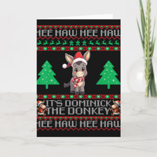 Funny Christmas Italian Christmas Donkey Dominick Card